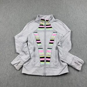 Ivivva By Lululemon Jacket Girls Small Gray Perfect Your Practice Full Zip Track